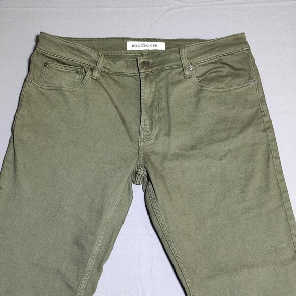 Bootlegger Jackson jeans men's size 34(36)/32 olive green colour straight leg - Picture 2 of 13